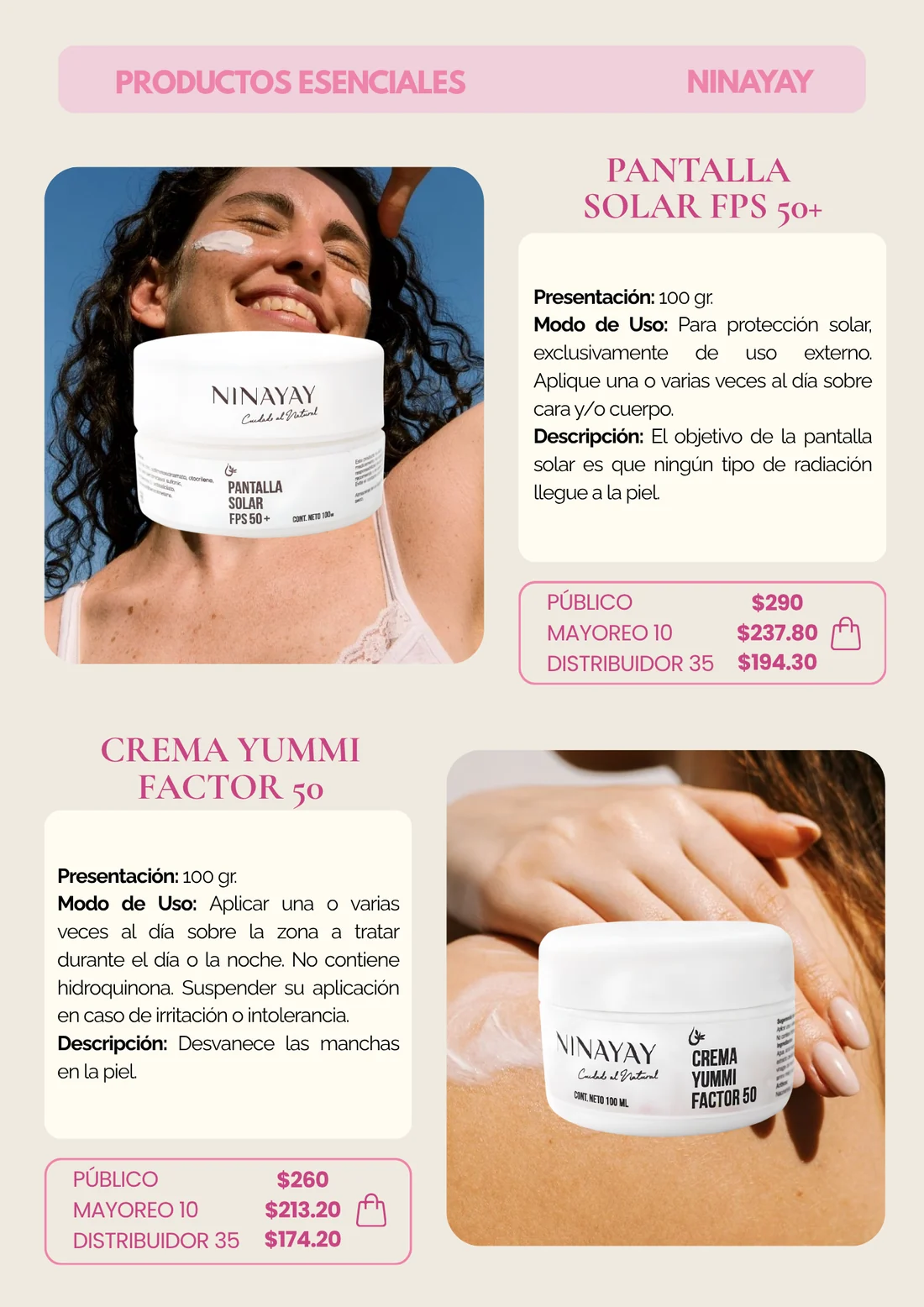 Página de catálogo Ninayay 1