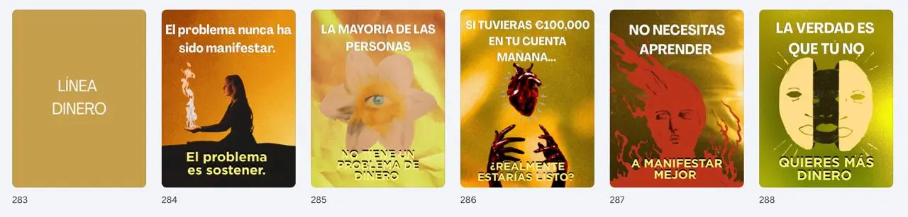Carrusel de la línea de dinero en tonos dorados — proyecto de Sabrina